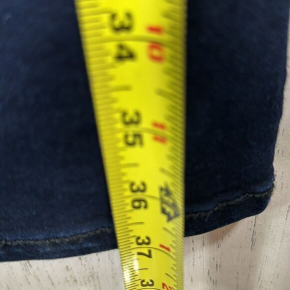 Iman Global Chic Womens Plus 360 Slim Boot Cut Dark Blue Denim Streetwear Jeans - Picture 13 of 16